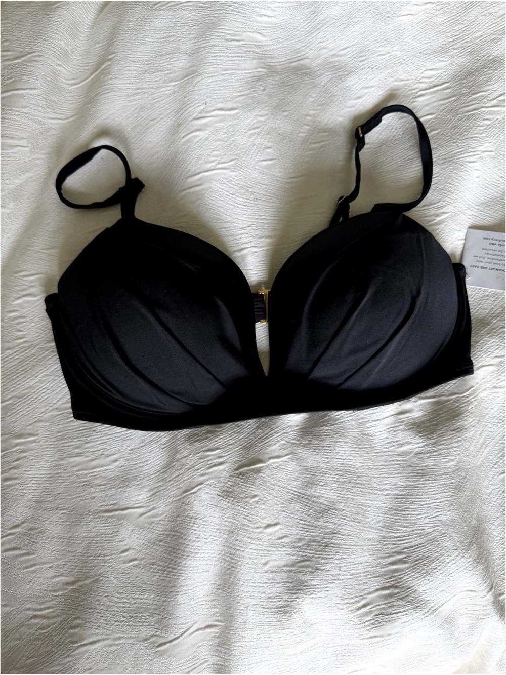 Smart & Sexy Black Underwire Bikini Top NWT 34D